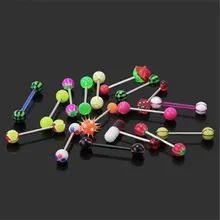 16 шт. Модные женские Разноцветные пирсинг языка серьги кольца языка панк пирсинг Ювелирные изделия Подарки