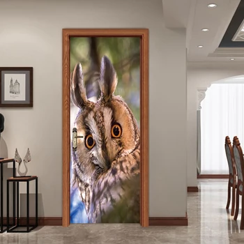 

Cute Owl Kids Rooms Door Sticker Wall Decals Wallpaper Birds Animal Vinyl Wall Stickers Self Adhesive Home Decor YMT046