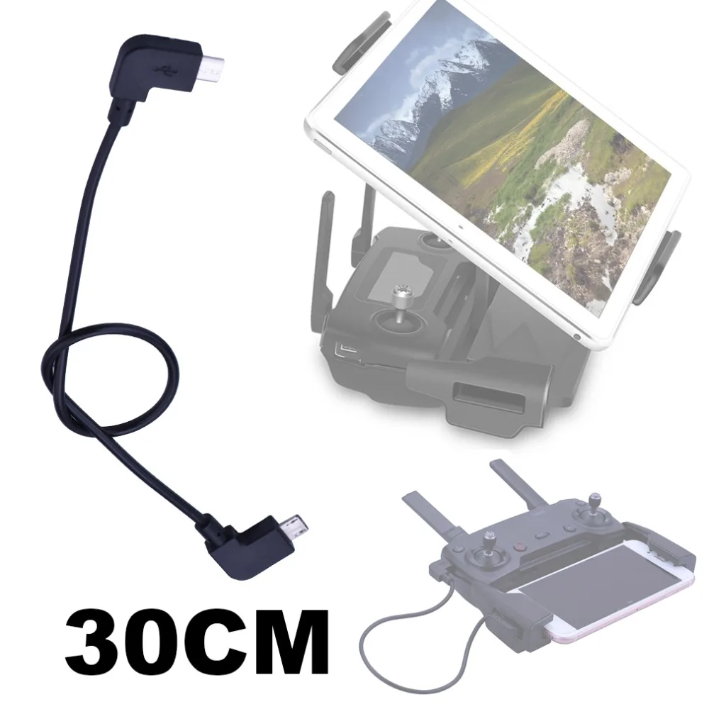 30 см OTG кабель для передачи данных для DJI Mavic Pro Air Spark Mavic 2 Zoom Drone IOS type-C Micro-USB адаптер соединитель провода для планшета телефон - изображение