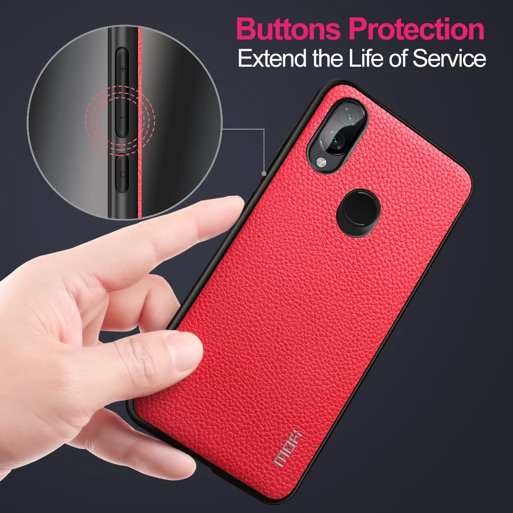 For Xiaomi Redmi Note 7 Case Cover For Redmi Note 7 Pro Case MOFi Silicone Shockproof Case Capas Original PU Leather Folio Coque