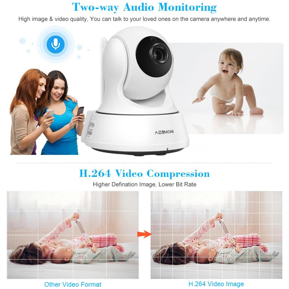  INQMEGA Cloud 1080P IP Camera Wireless Auto Tracking Home Security Camera Surveillance Camera Wifi  - 32829812980