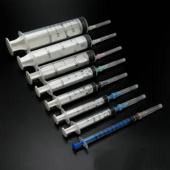 

Industrial use 100pcs Disposable Plastic sterile injection syringe, Liquid Syringe with Needle 1/2/5/10/20/30ml