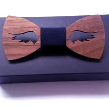 Ручной работы деревянный лук Галстуки бабочка галстуки для мужчин выдалбливают Крылья Ангела геометрический деревянный галстук-бабочка галстук Горячая Распродажа