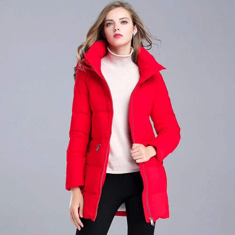 2017New Winter Women Coat Jacket Medium Length Warm High Quality Woman