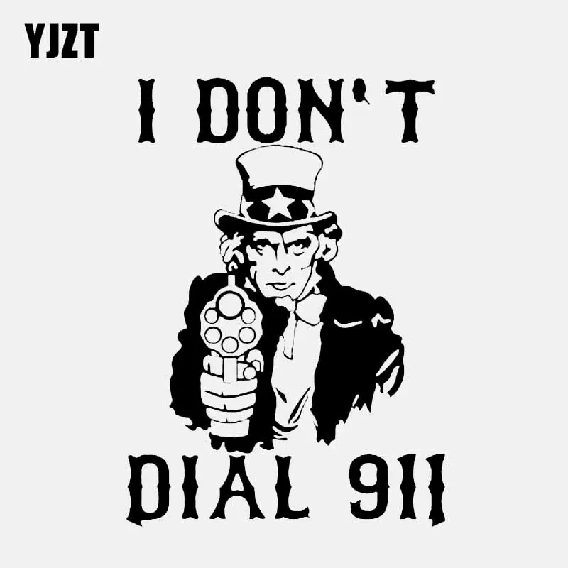 YJZT 10 7 см * 15 интересная виниловая наклейка I't Dial 911 для стайлинга автомобиля