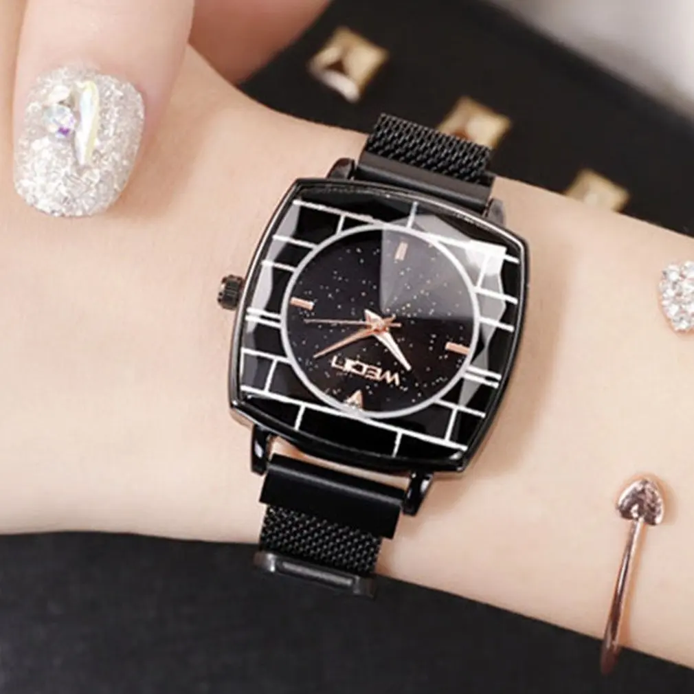 Square Diamond Angle New Sky Watch Ladies Students Korean Women's Watch Quartz Watch Explosion Relojes Mujer Casual Dress - Цвет: 5