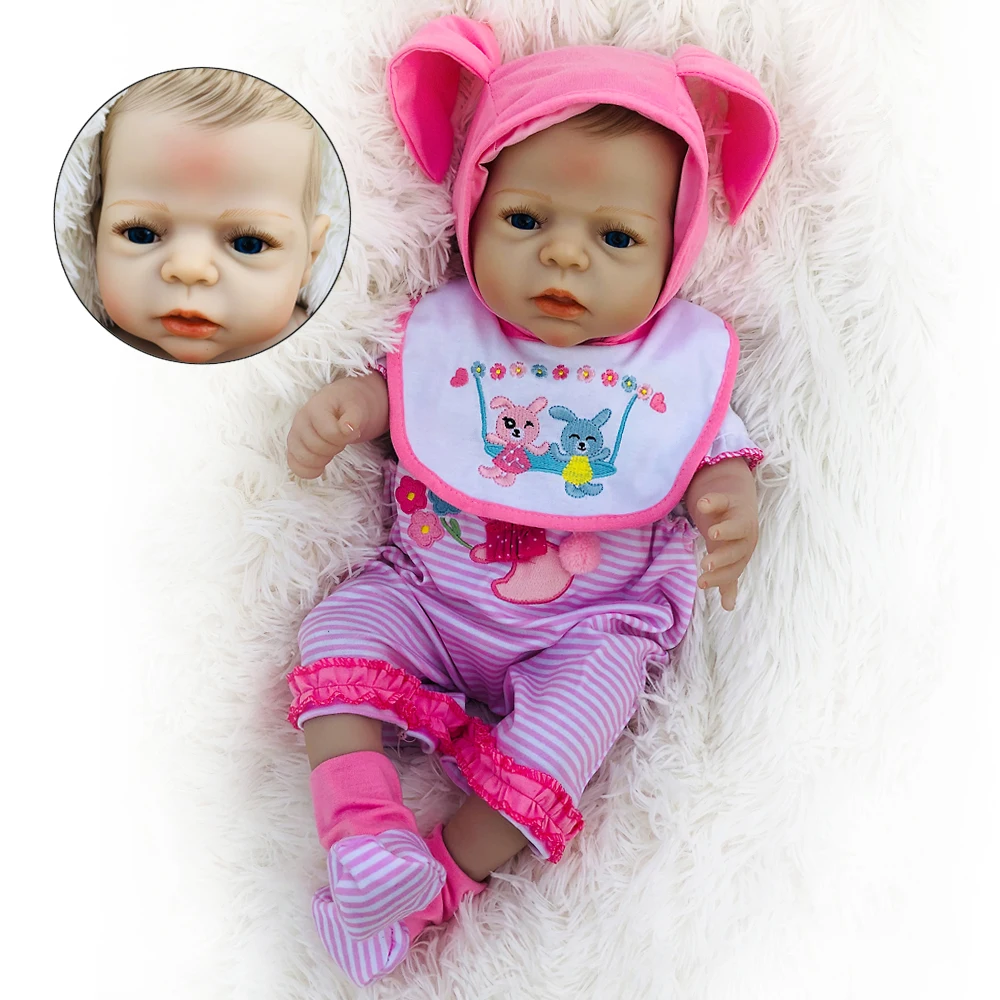 OtardDoll 22 дюймов Reborn baby doll 55 см полностью силиконовые реалистичные куклы-реборн Bonecas милая девочка для подарка на день рождения