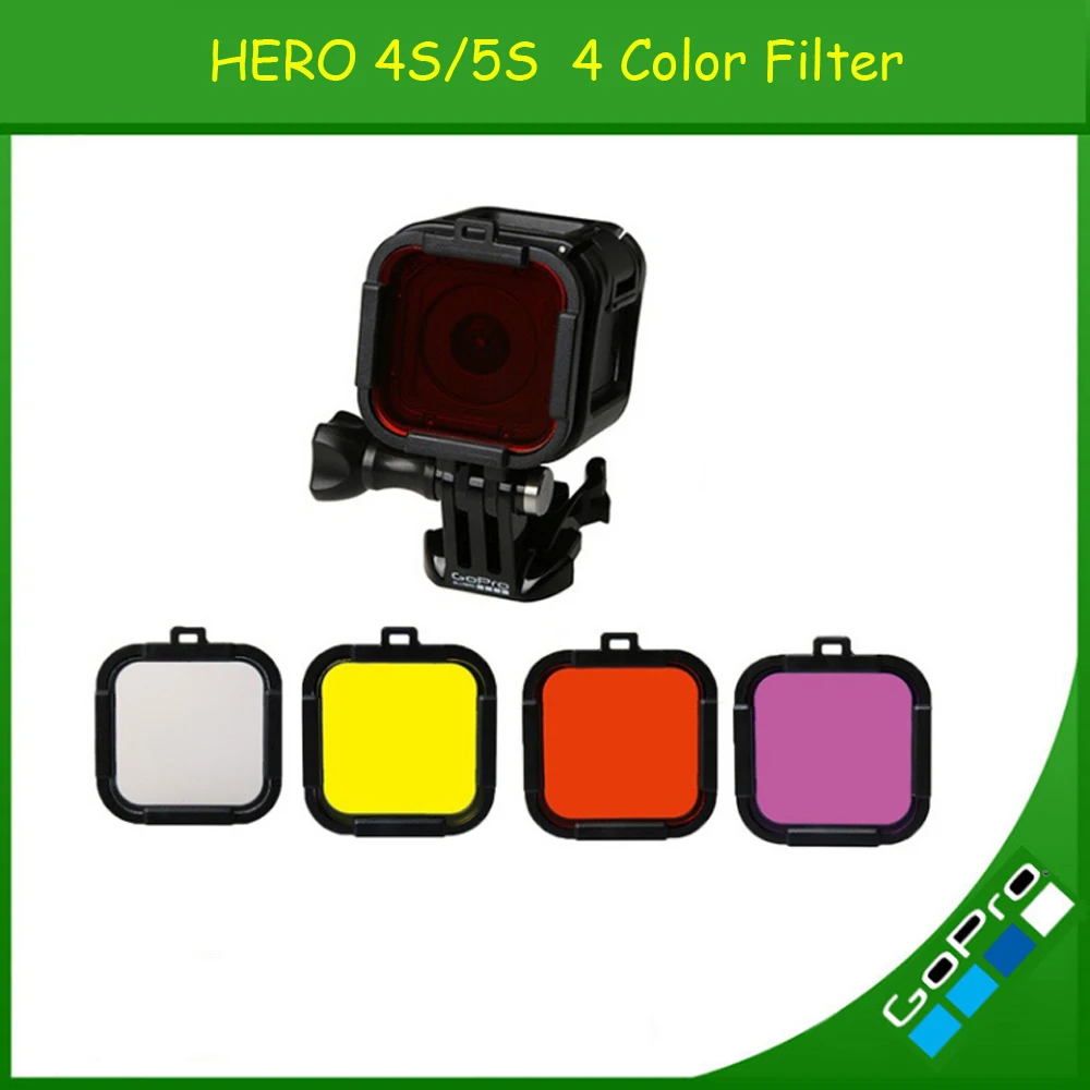 WINGRIDY для Gopro Hero 5 Session 4 фильтр объектива желтый красный фиолетовый 3 цвета в 1 УФ
