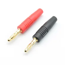 2 шт. Красный Черный 4 мм вилки позолоченный музыкальный динамик кабель провода булавки Разъем типа "банан" разъемы