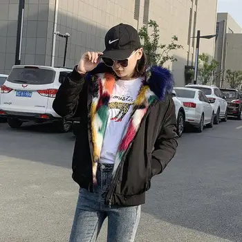 

womens parka jacket 2019 Thick warm winter women parka down cotton jaqueta corta vento feminina Long fur coats jacket cotton