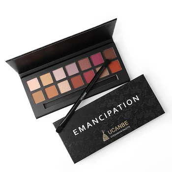 

14 Colors Eye Shadow Palette Shimmer Matte Matallic Glitter Makeup Long-lasting Eyeshadow Powder Waterproof Smoky Cosmetic kit