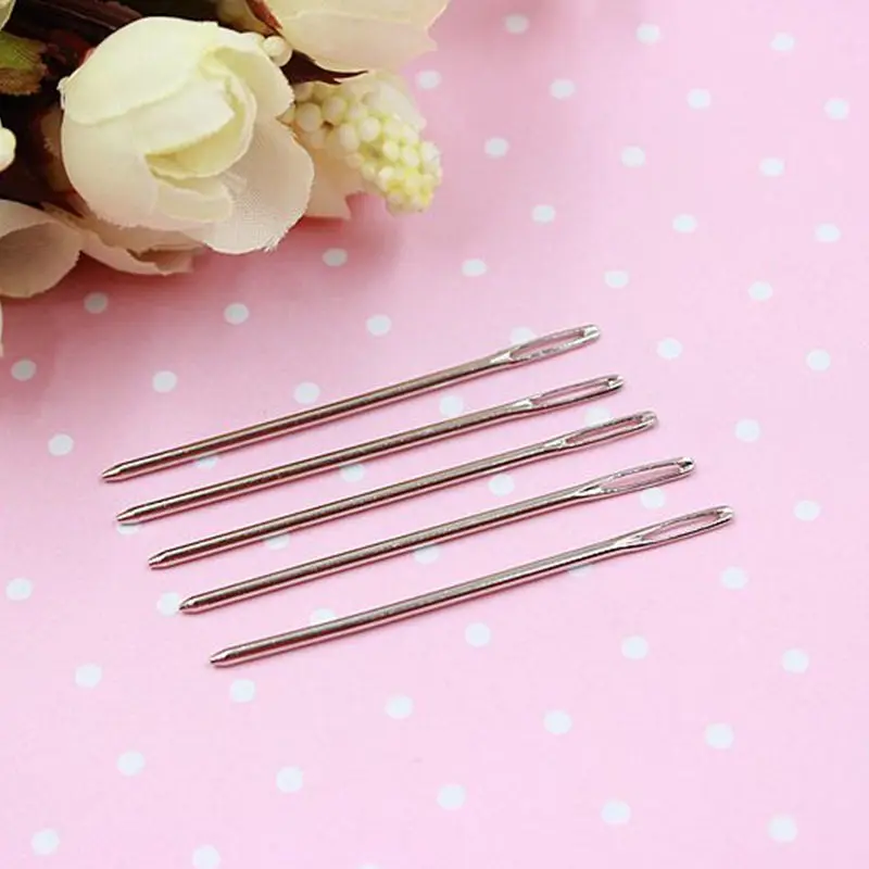 

Hand Sewing Short Needle DIY Craft Supplies Stitches with big Hole Wool Yarn Threading Helper 5.3cm*1mm Home Use 3 Pieces/Set