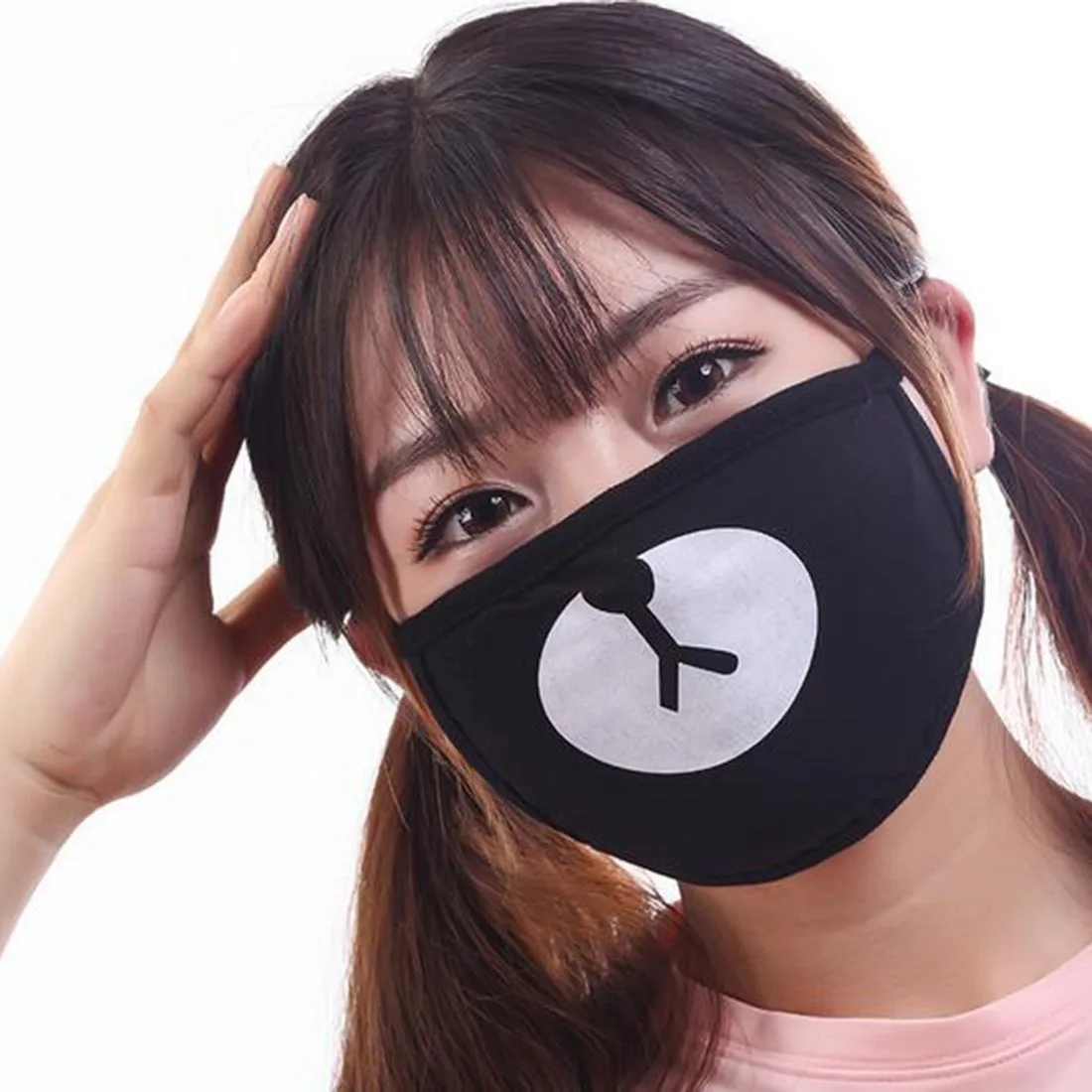 Best 1pc Unisex Dustproof Cotton Mouth Mask Korean Kpop Star Style Black Lucky Bear Cycling Anti