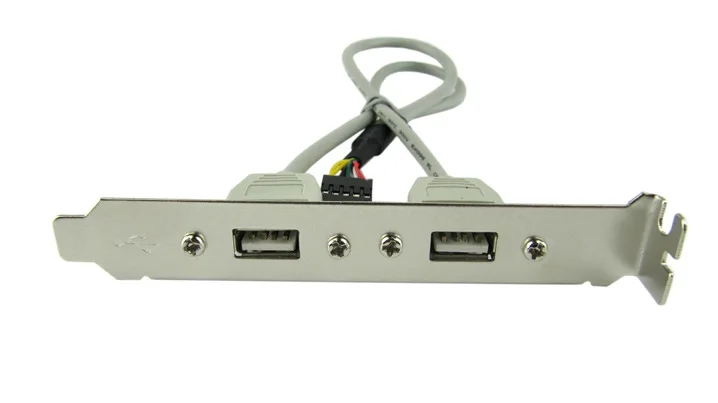 PCI 2 порта USB 0 Женский Винт к материнской плате 9pin кабель заголовка с кронштейном 25