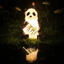 Светодиодная наружная лампа с пандой лампа в форме животного инженерный сад живописный сад красота декоративные огни