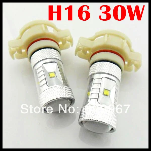 

10pcs H16/PSX26W/PSX24W LED CREE chip led 30W Bright Power Fog Light Bulb Lamp White h16 led DRL Low Beam Headlight 600 Lumen