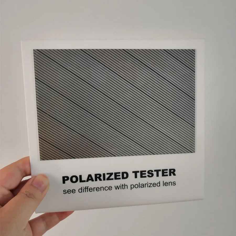 Lente Polarizada Cartão de Teste para Teste Polarizando Óculos de Sol Polaroid Cartão de Teste Óculos de Sol Acessórios Peças Lote