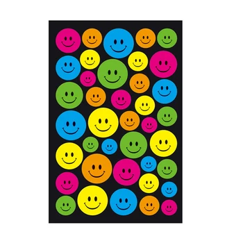 

UainCube 6PCS/set Paper Stickers Pentagram/Number/Heart-shaped/Smiley Face/Balloon for Children Diary Decoration