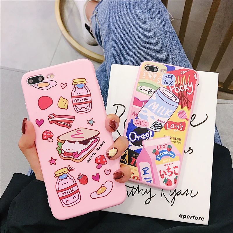 Корейский чехол для iphone X, XR, XS, Max, 6, 6 S, 7, 8 Plus, милый, карамельный цвет, мягкий чехол для телефона