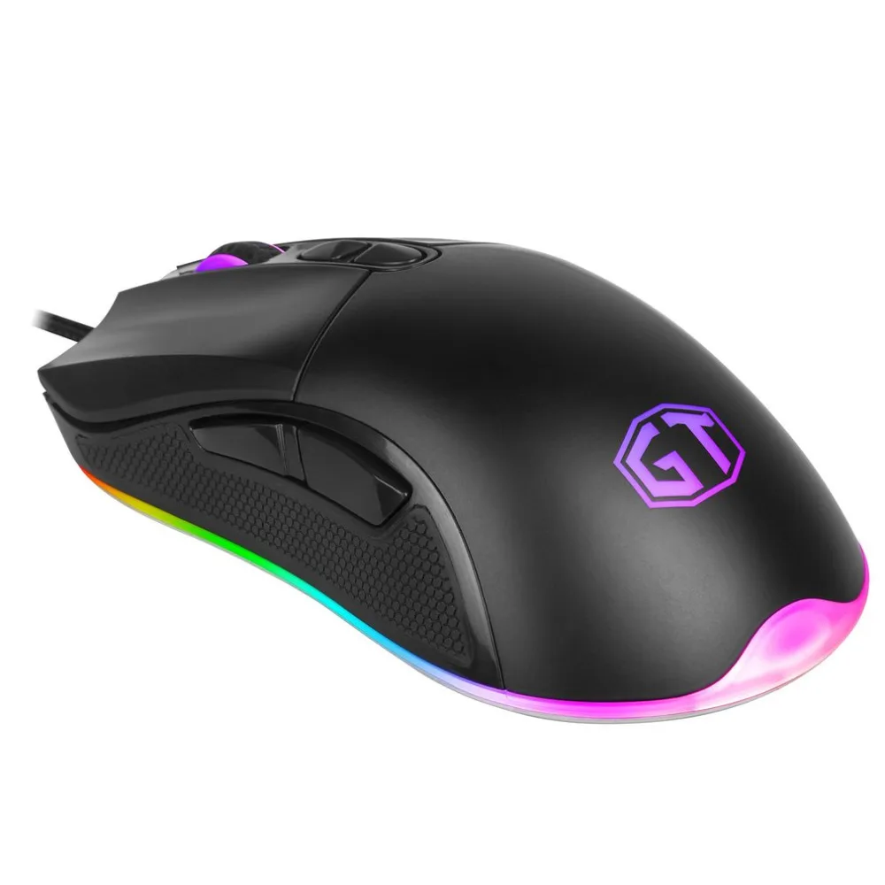 

Delux Gaming Mouse gamer mause gaming Colorful LED RGB Light Smooth Mouse Wheel Wired USB laptop computer mouse sem fio