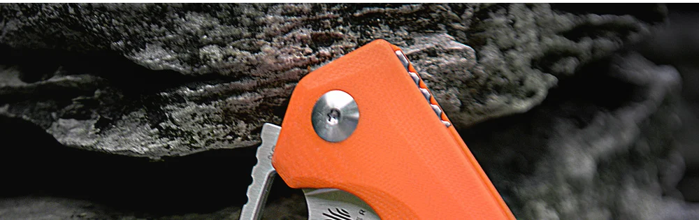 Ножи для выживания Kizer, походный нож V4461A2 VG10, лезвие с точкой падения, оранжевая Ручка G10