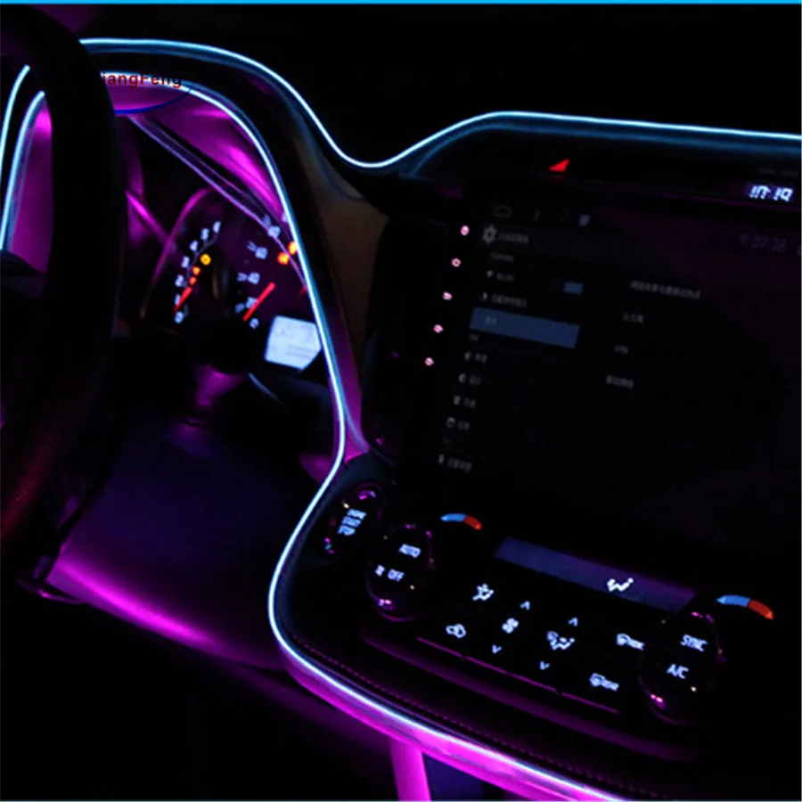 Мягкие неоновые трубчатые полосы EL 1 5 м JingXiangFeng для дома автомобиля украшение