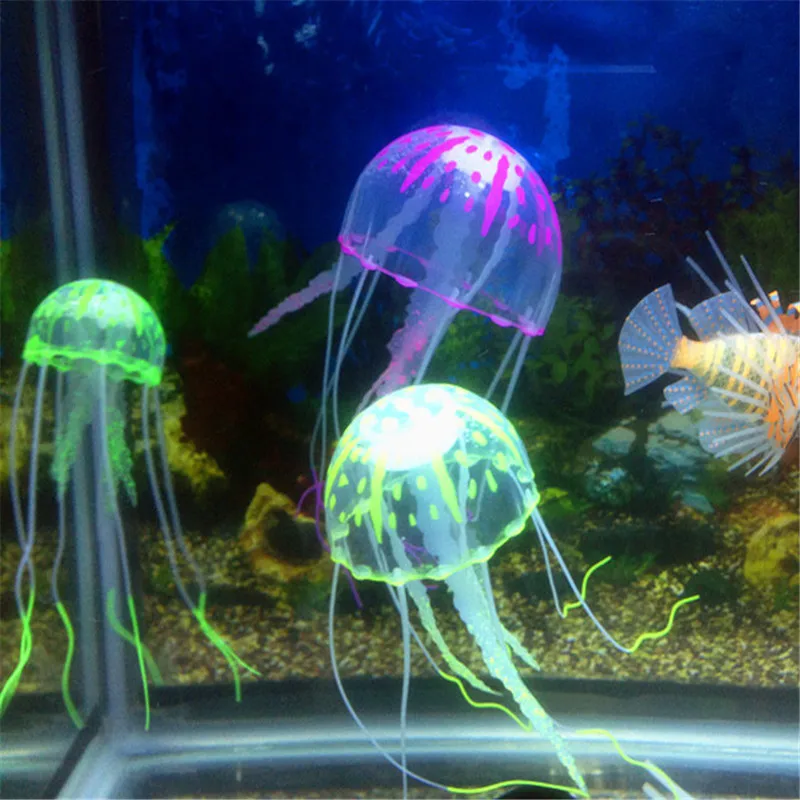 

Decor Jellyfish Aquarium Decoration Artificial Glowing Effect Fish Tank Ornament Simulated Jellyfish for Fish Tank Home Decors