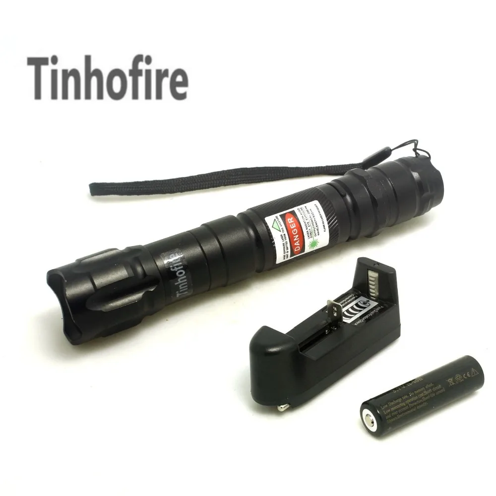 

Tinhofire 620 Top Quality Laser 5mW Green Laser Pointer Pen Laser Flashlight + 18650 4000mah Battery+Charger