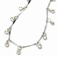 5 х (Кристалл Rhinestone Подвески Металлической Цепью Ножной Браслет Лодыжке Браслет 0.16″