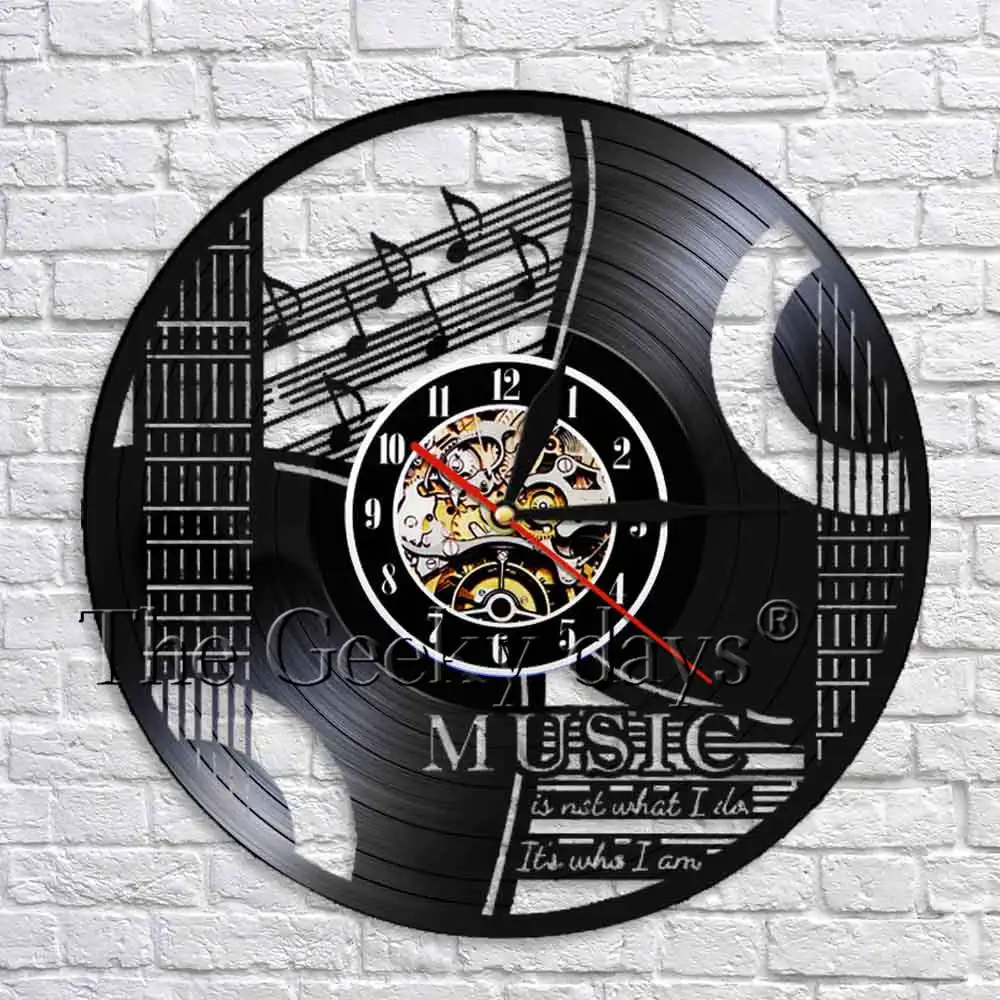 Music It's Not What I Do, It's Who I Am Musical Quote Art Decorative Wall Clock Music Instrument Guitar Vinyl Wall Clocks Music It's Not What I Do, It's Who I Am Musical Quote Art Decorative Wall Clock Music Instrument Guitar Vinyl Wall Clocks