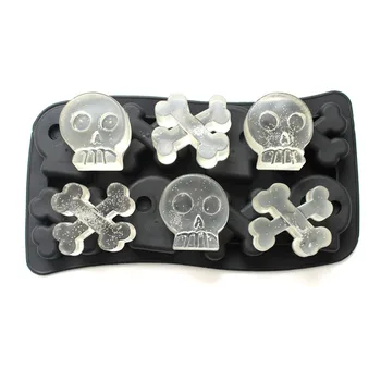 

Newly Silicone Skull Ice Cube Mold Ice Cream Molds Cake Mould Cooking Tools XSD88