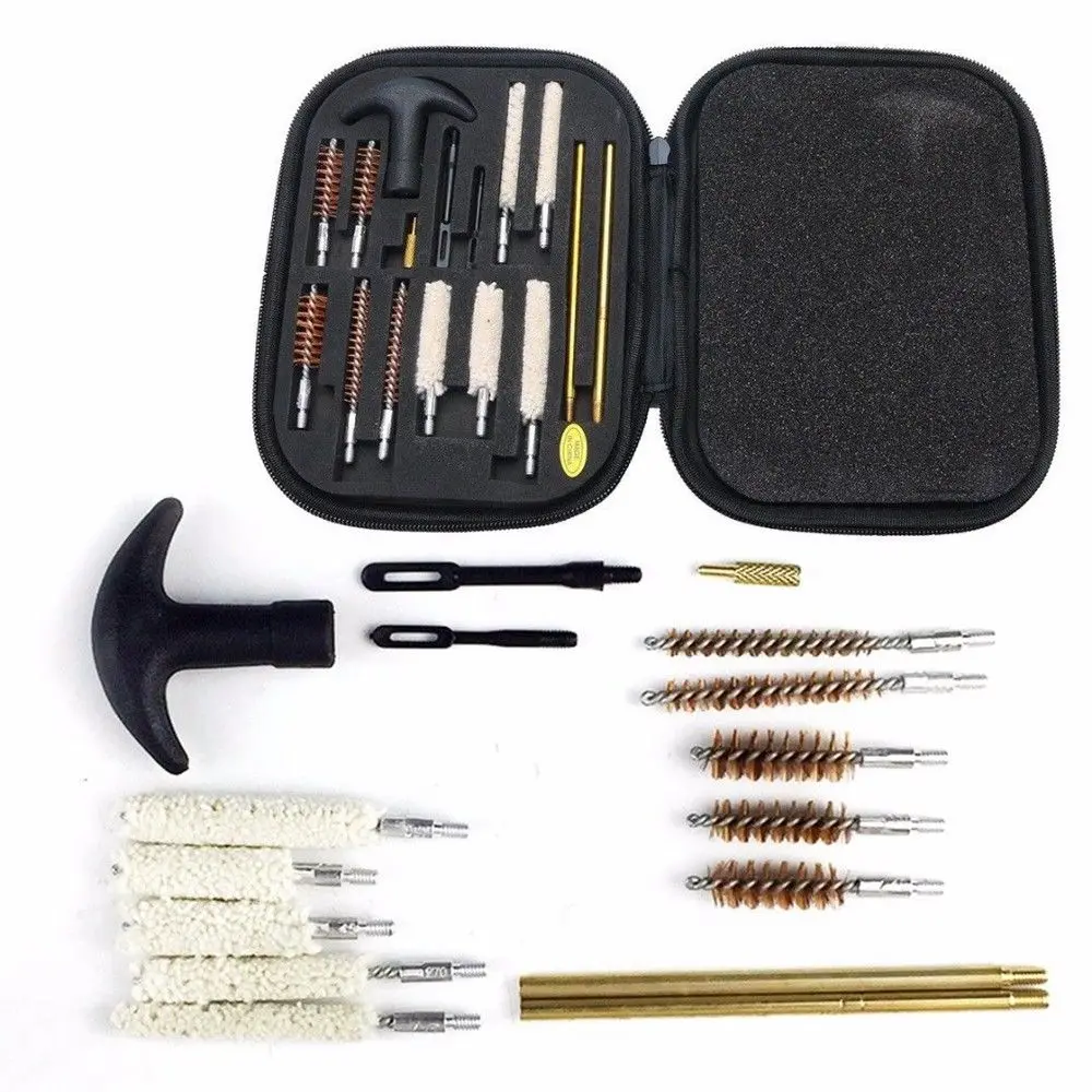 16 Piece Pistol Cleaning Kit for All Caliber Hand Guns 22 357 38 9mm 40 44 45|Scope Mounts & Accessories| - AliExpress