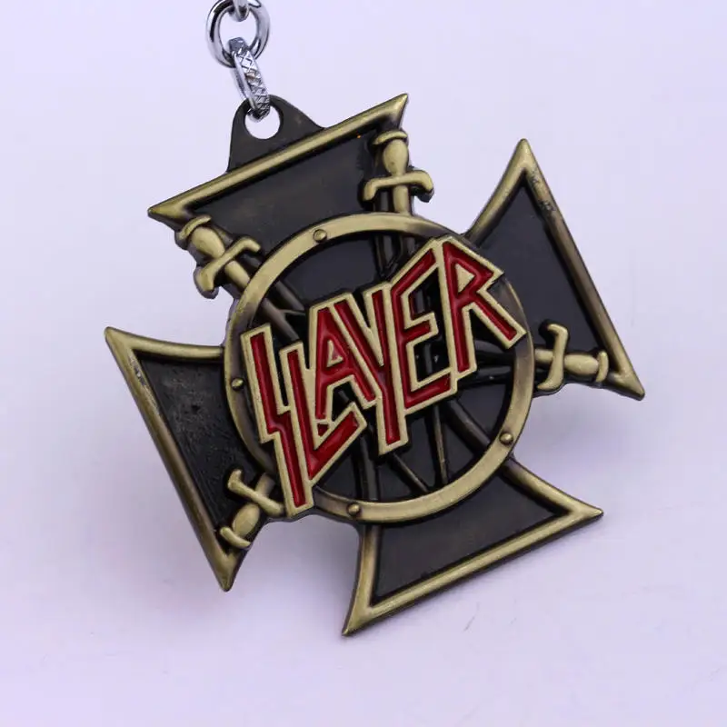 Новое поступление, модный брелок Slayer с логотипом Killer Thrash, рок-группа, винтажные аксессуары, металлические брелки для фанатов, подарки