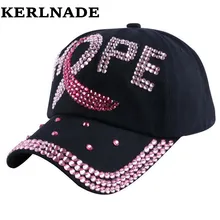 Новая модная брендовая Женская Бейсболка под заказ, цвета фуксии, розового цвета, со стразами, с надписью в стиле хип-хоп, бейсболка для девочки, кепки