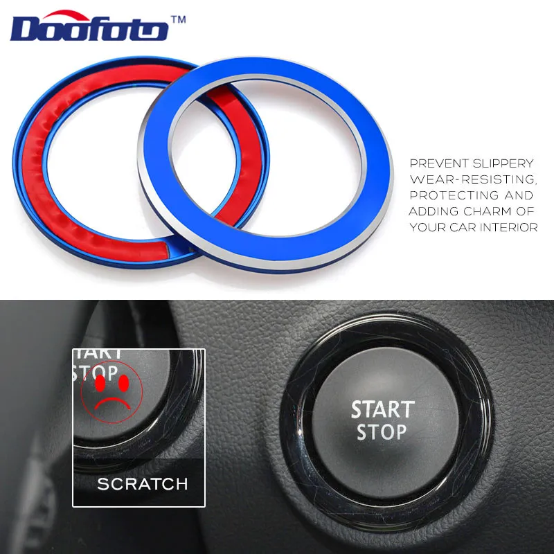 Auto Accessories Car Start Engine Button Cover Ring Case For Renault Koleos Kadjar Megane 2 Sandero