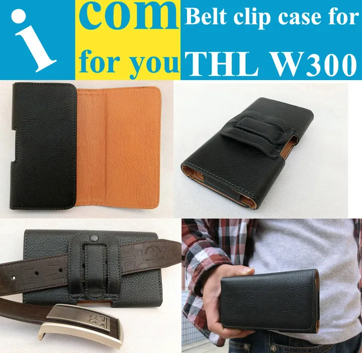 Кожаный чехол-Кобура на ремешке для THL W300 (MTK6589T 6 5 &quot) альпинизма езды велосипеде