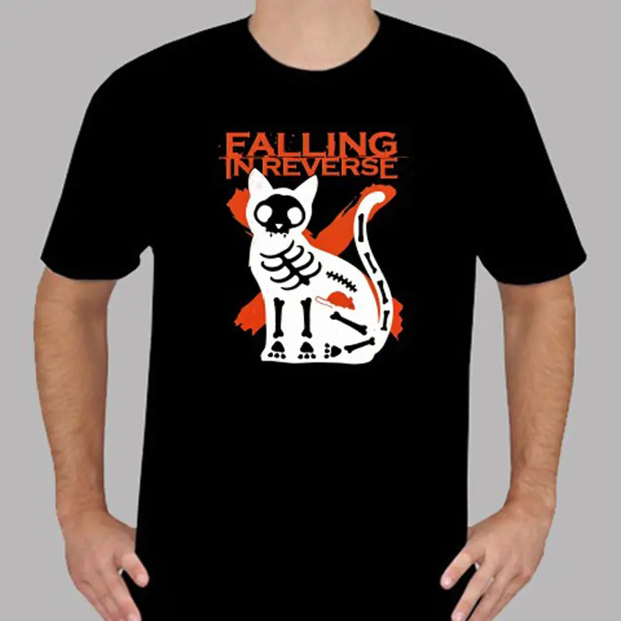 New Falling In Reverse Metal Rock Band Logo Men's Black T ...