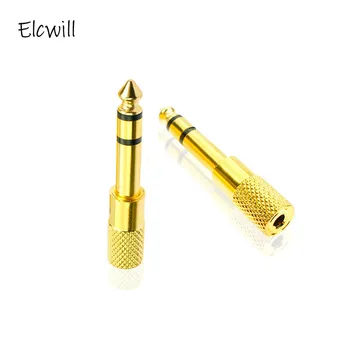 

1/2/5Pcs 6.5mm Male to 3.5mm Female Audio Jack Adapter 6.5 3.5 Plug Converter Headset Microphone Guitar Recording Connector
