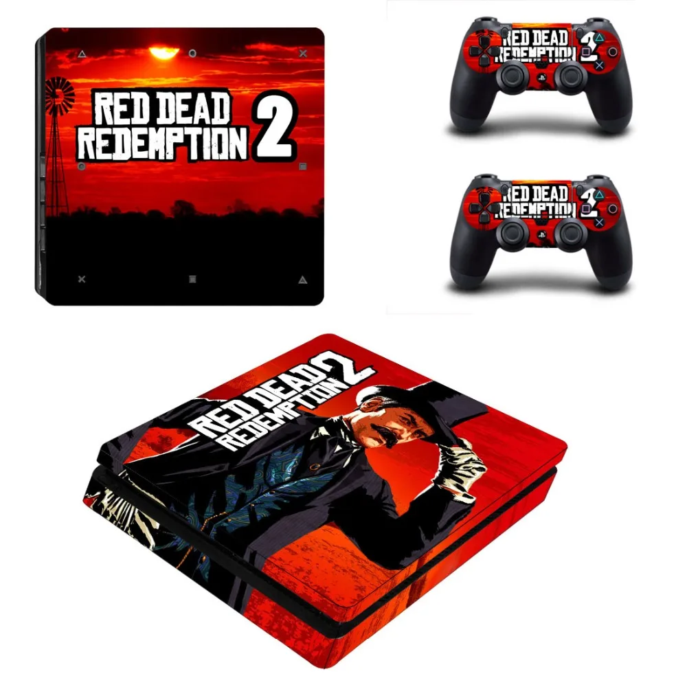 PS4 Slim skin Red Dead Redemption 2 наклейки для Play station 4 дизайн консоли и крышки контроллера