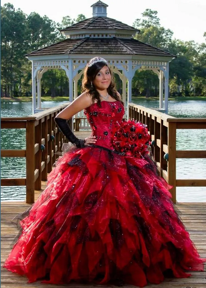 

2018 Long Ball Gown Quinceanera Dresses Sweet 16 Year Princess Dresses For 15 Years Colorful