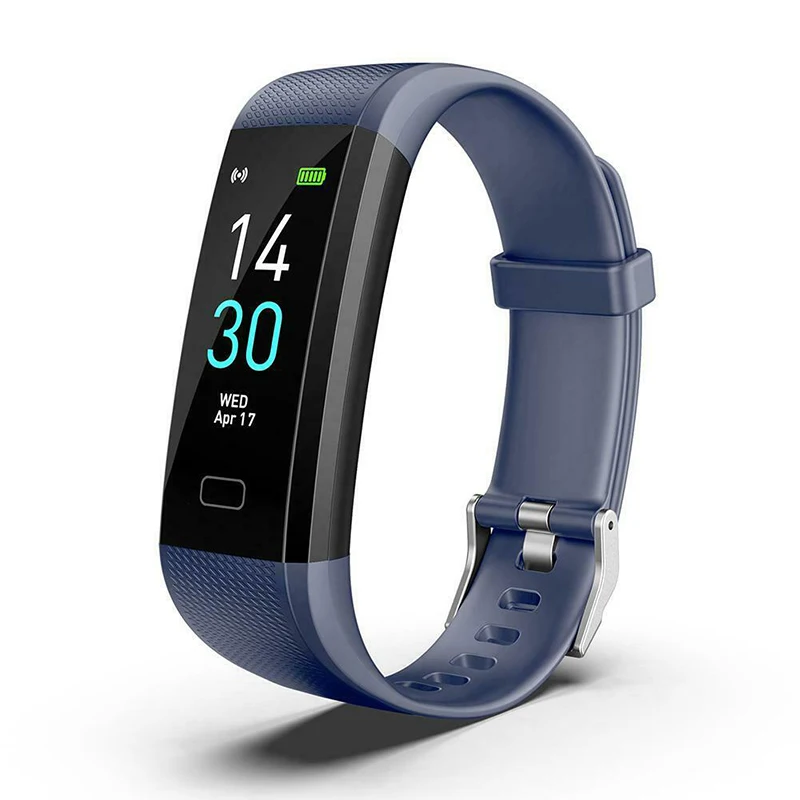 Смарт-часы для IOS Android S5, Водонепроницаемый Фитнес-браслет, монитор сердечного ритма, спортивный трекер, браслет - Цвет: Синий