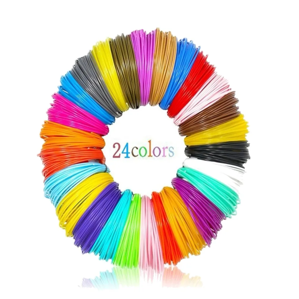 Material de Impressão do Filamento da Pena do Pla 3d de 1.75mm para a Pena da Impressora Dikale Cores Medidores no Total 240 3d 24 x 10 4 filamento da pena do pla 3d de