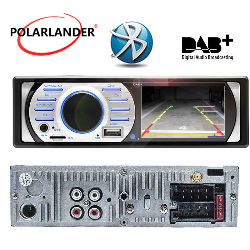 

1Din 12V Car Radio Bluetooth In-Dash Interface USB/TF/AUX in With Camera DAB+ Auto Audio Stereo MP5/WMA 3.0 " HD FM ISO Contact