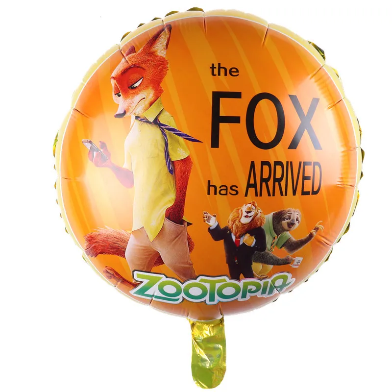 Zootopia дизайн фольгированные гелиевые шары Джуди Ник шарики ко дню рождения