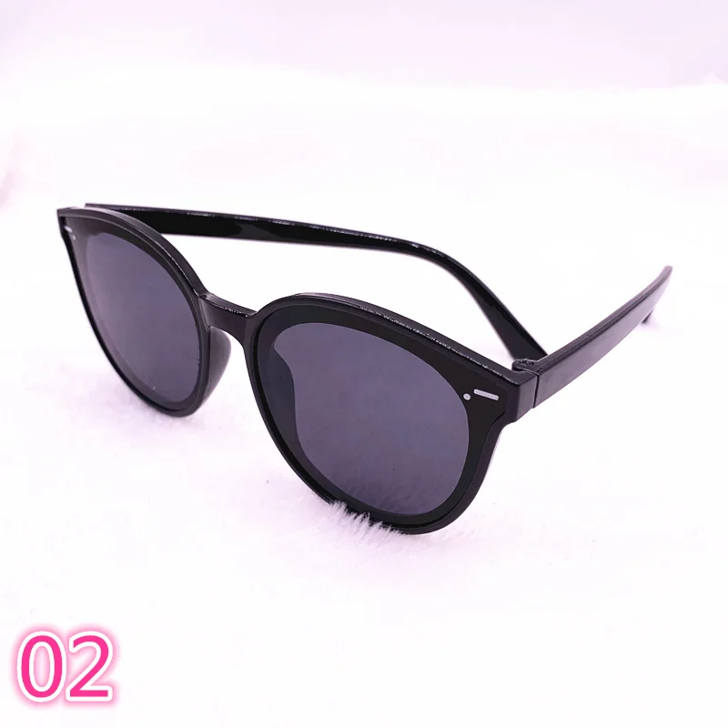 02black Модные детские очки для девочек, кошачьи детские очки для мальчиков, UV400 линзы, детские солнцезащитные очки, милые очки, очки, черные - Цвет линз: 02black