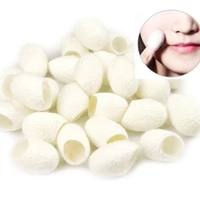 100 шт органические натуральные шелковые коконы шелкопряда шарики для ухода за кожей лица скраб Очищающая акне Анти Старение Отбеливание