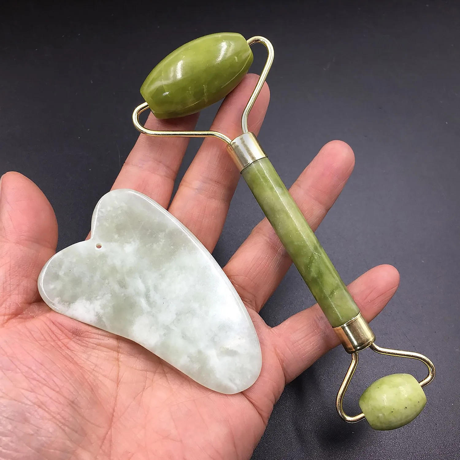 

Facial Massage Jade Set Face Jade Massage Roller Guasha Scraper Board Face Skin Anti Wrinkle Massage Jade Roller facial scraper