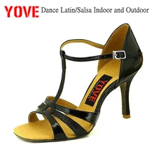 YOVE стиль w123-2 танцевальная обувь Бачата/Сальса крытый и открытый Женская танцевальная обувь