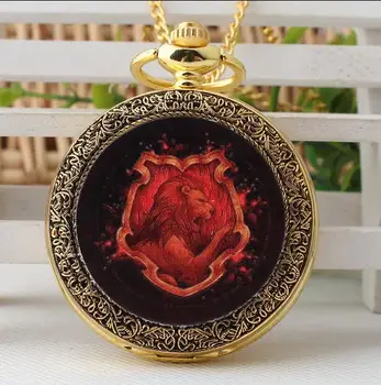 

Gryffindor magic school quartz enamel antique Modern hours men pendant gift pocket watches PB8978