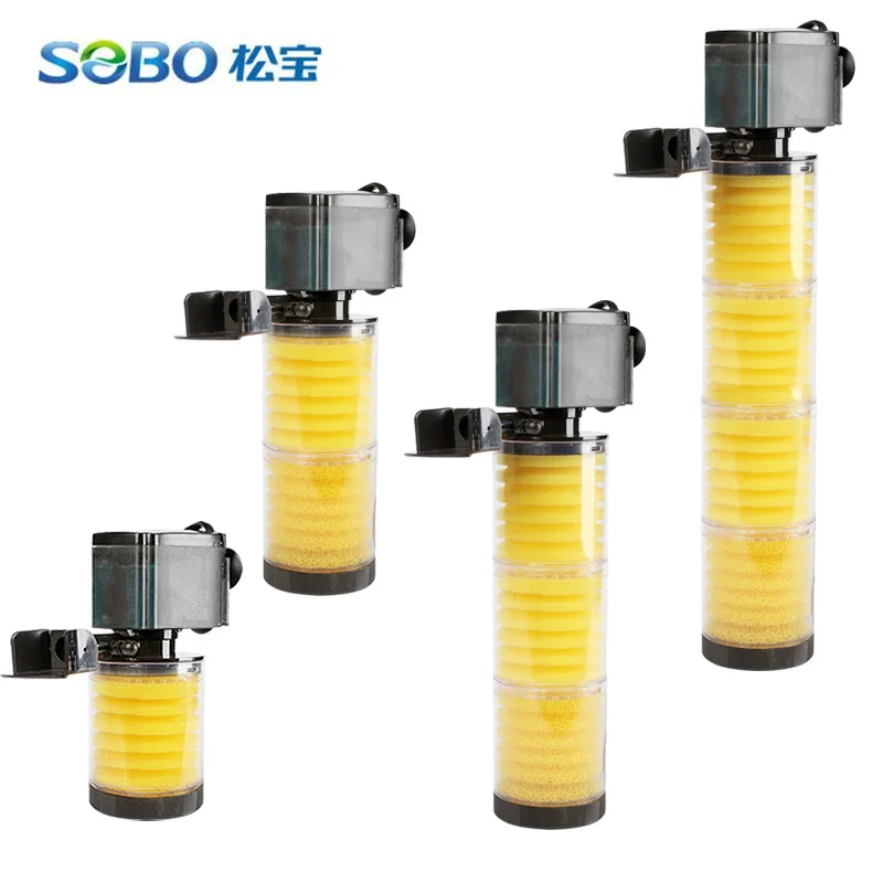 

SOBO Internal Filter Pump With Sponge For Fish Tank 10W-30W Air Pump Submersible Air Compressor For Aquarium Biological Aquarium